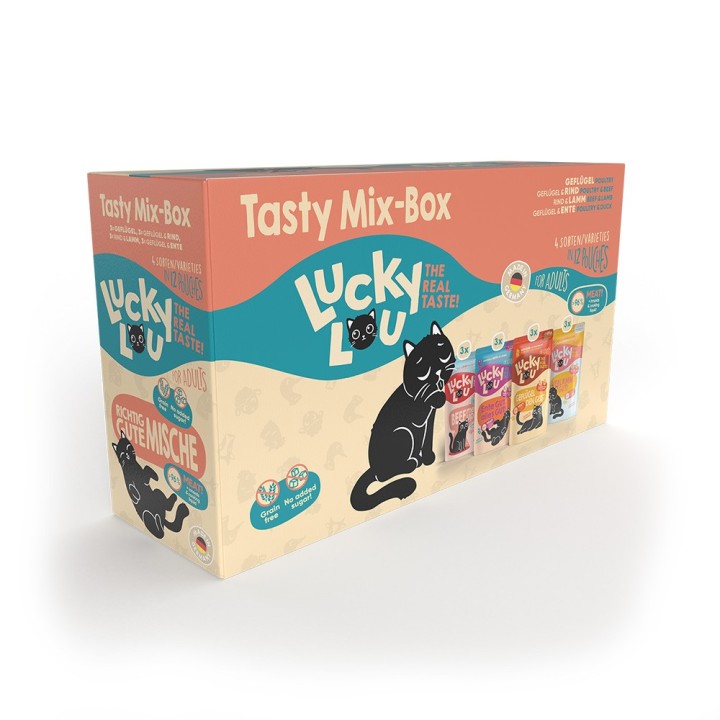 Sparpaket Lucky Lou Adult 48 x 125 g - Tasty-Mix (4 Sorten)