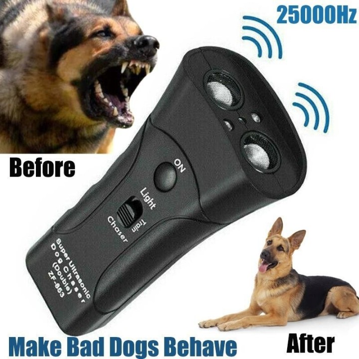 1 Pcs Pet Training Ultraschall LED Bark Preventer Hund Training Repeller Hund Ausbildung Pet Training Tools LXY schwarz