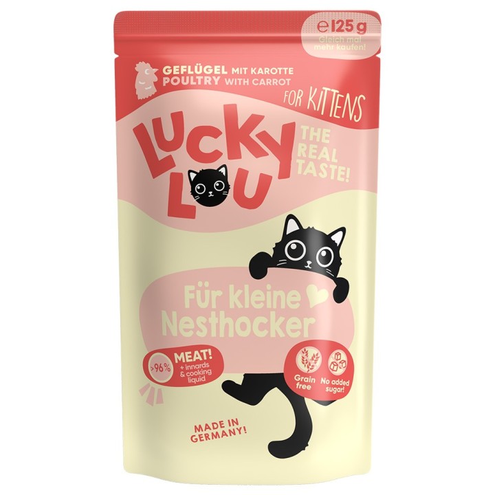 Lucky Lou Kitten 16 x 125 g - Geflügel