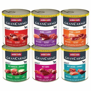 animonda GranCarno Adult 6x800g Herzhafte Variation Mixpack II