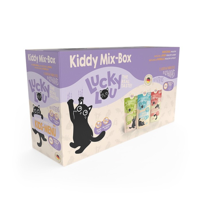 Sparpaket Lucky Lou Kitten 48 x 125 g - Mixpaket (3 Sorten)