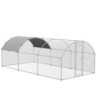 Hühnerstall Freilaufgehege XXL 280 x 570 x 197 m Outdoor Geflügelstall mit Schatten Dach Schloss Freigehege für 12-18 Hühner