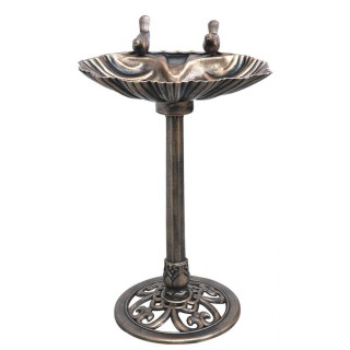 Harms Vogeltränke, muschelförmig, bronzefarbig