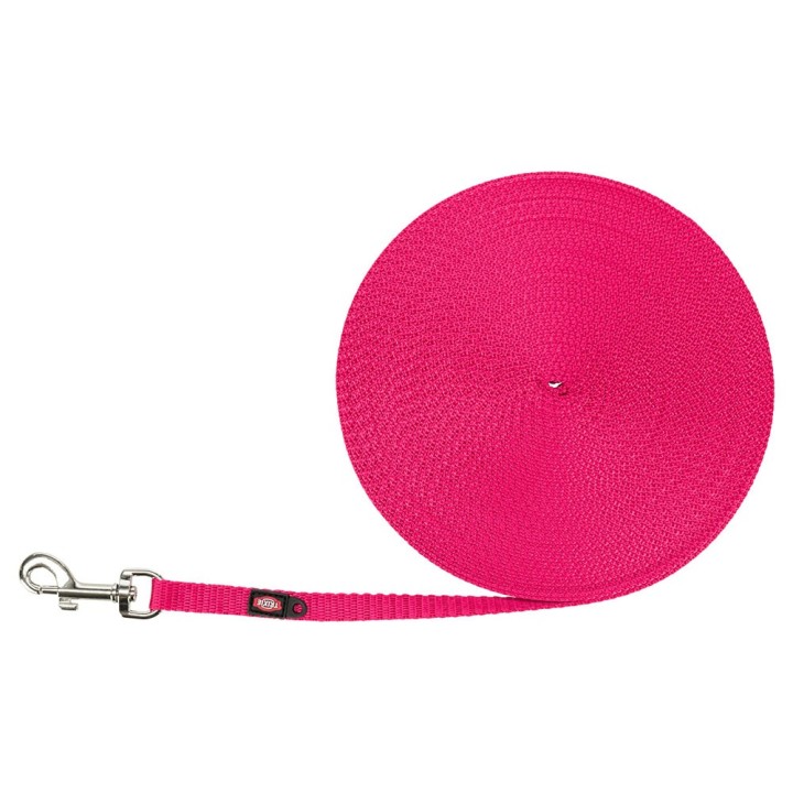 Trixie Schleppleine extra leicht, fuchsia - Größe XS–S: 15 m lang, 10 mm breit