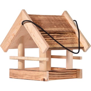 Vogelfutterhaus geflammt