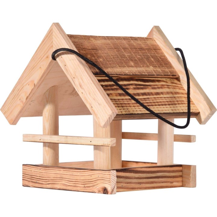 Vogelfutterhaus geflammt