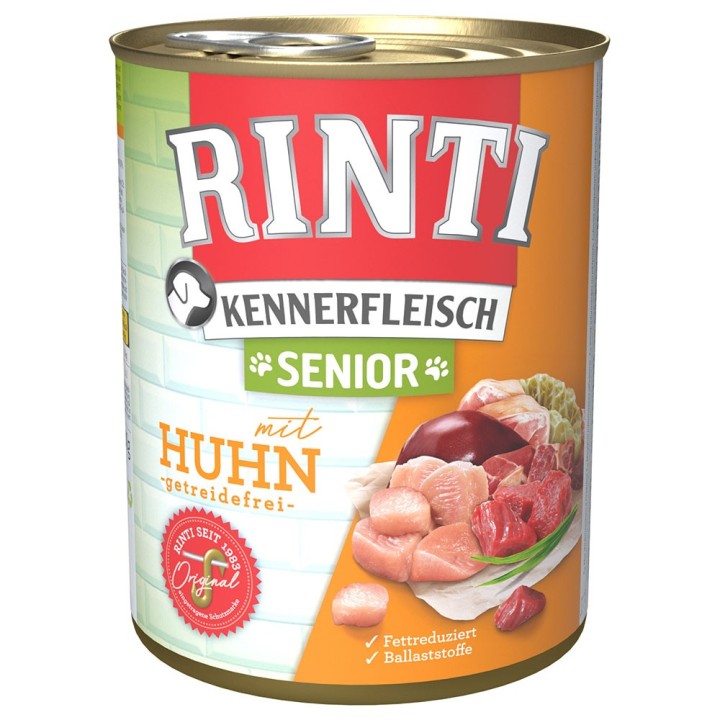 RINTI Kennerfleisch Senior - 6 x 800 g Huhn