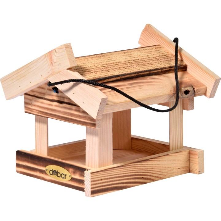 Vogelfutterhaus geflammt