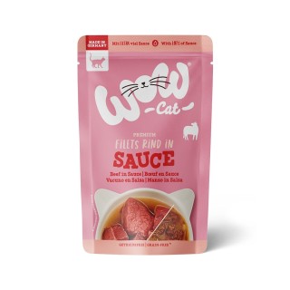 WOW CAT Rind in Sauce 8x85g