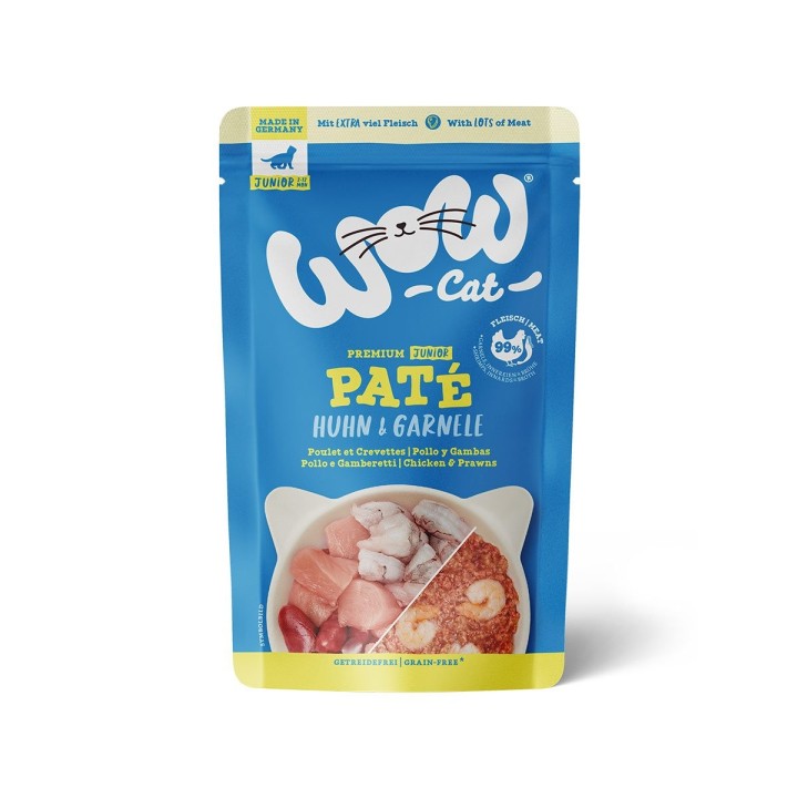 WOW CAT Junior Huhn & Garnele 12x125g