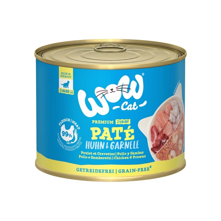 WOW CAT Junior Huhn & Garnele 6x200g