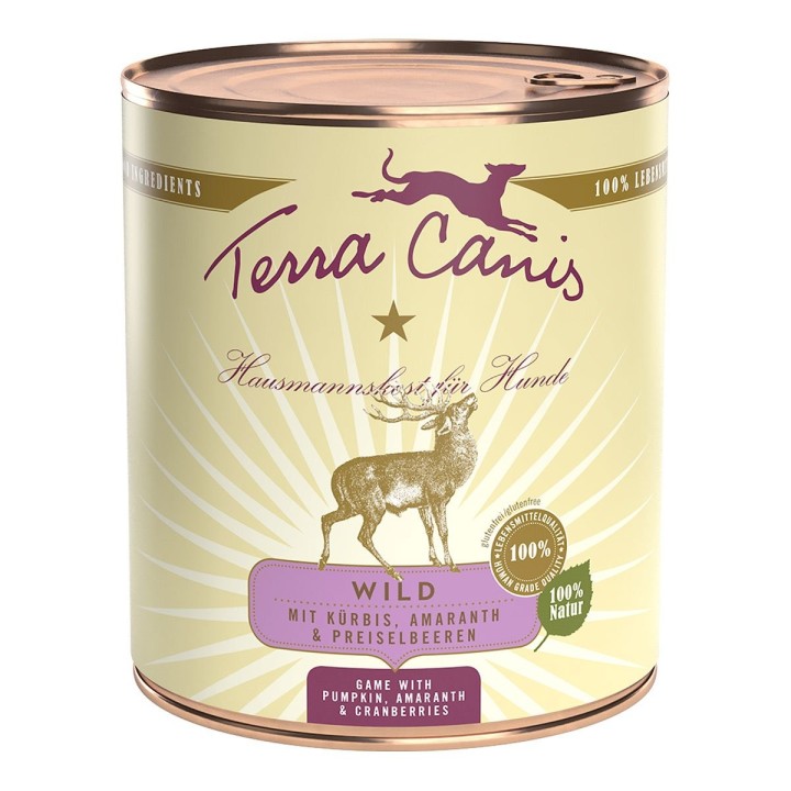 Terra Canis CLASSIC – Wild mit Kürbis, Amaranth und Preiselbeere 6x800g