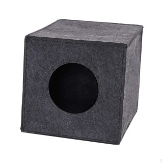 Gemütliches Höhlenbett für kleine Haustiere – faltbare und weiche Innenhütte schwarz