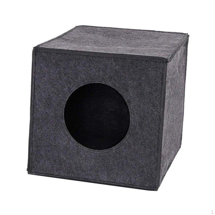 Gemütliches Höhlenbett für kleine Haustiere – faltbare und weiche Innenhütte schwarz