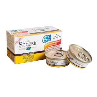 Schesir Cat Huhn mit Reis naturell Multipack 6x50g