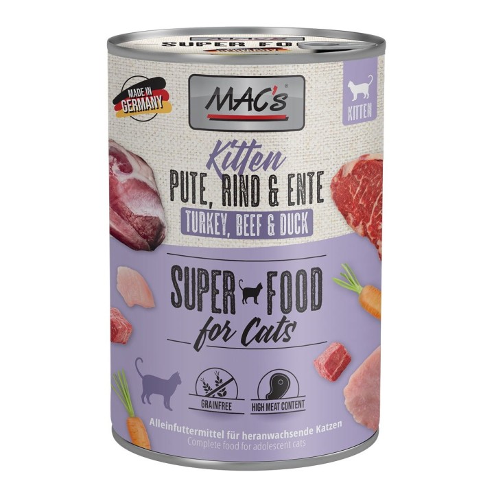MAC's Cat Kitten Pute, Rind & Ente 6x400g