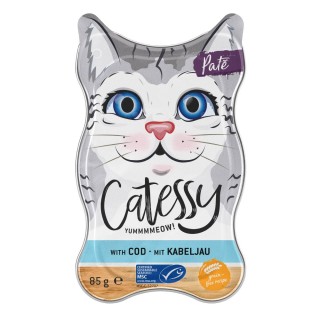 Catessy Schälchen 18 x 85 g - Paté mit Kabeljau