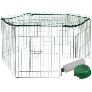 Freilaufgehege, 6-eckig, silber 80590