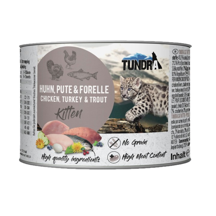 Tundra Cat Kitten Huhn, Pute & Forelle 6x200g