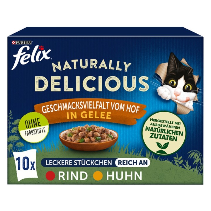 Mixpack Felix Naturally Delicious 10 x 80 g - Farm-Auswahl in Gelee