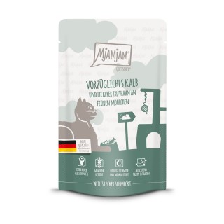 MjAMjAM Quetschie vorzügliches Kalb und Truthahn an leckeren Möhrchen 12x125g