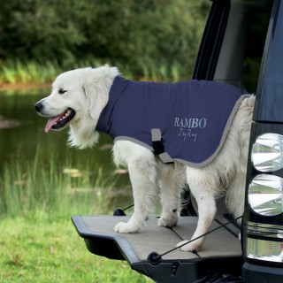 Horseware Rambo Dog Dry Rug 0g - Navy/Silver