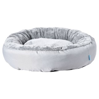ZooRoyal Kuschelbett Milo rund für Hunde & Katzen Ø 75x20 cm hellgrau