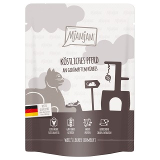 MjAMjAM Quetschie 6 x 300 g - köstliches Pferd an gedämpftem Kürbis