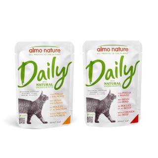 Sparpaket Almo Nature Daily Menu Pouch 12 x 70 g - Mixpaket 2 (2 Sorten)