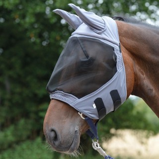 Busse Fliegenmaske FLY BUCKLER - grau