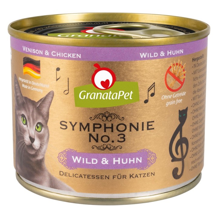 GranataPet Symphonie 6 x 200 g - Wild & Huhn