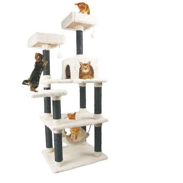 Kratzbaum "White Cat", weiß, Höhe: 155cm