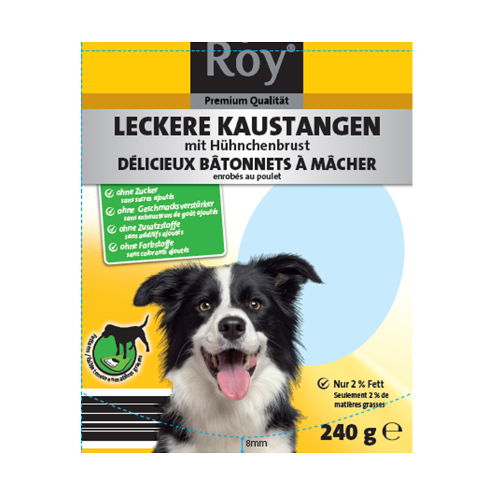 Leckere Kaustangen mit Hühnchenfleisch 240g