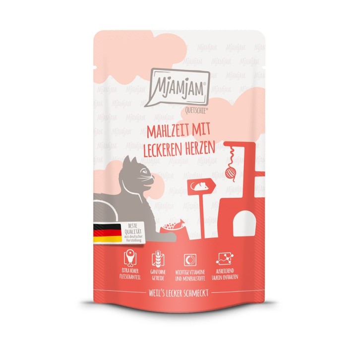 MjAMjAM Quetschie Mahlzeit mit leckeren Herzen 12x125g