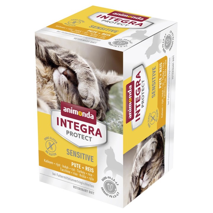 animonda Integra Protect Adult Sensitive Schale 6 x 100 g - Pute & Reis