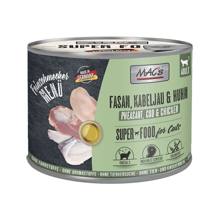 MAC's Cat Feinschmecker Fasan, Kabeljau & Huhn 6x200g