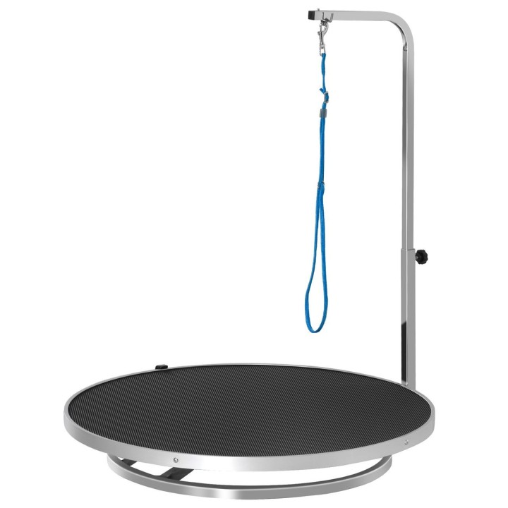 Hund Trimmtisch Tierpflegetisch drehbar trocknen Tabelle mit verstellbaren Arm rutschfeste Tischplatte Verriegelungssystem Al