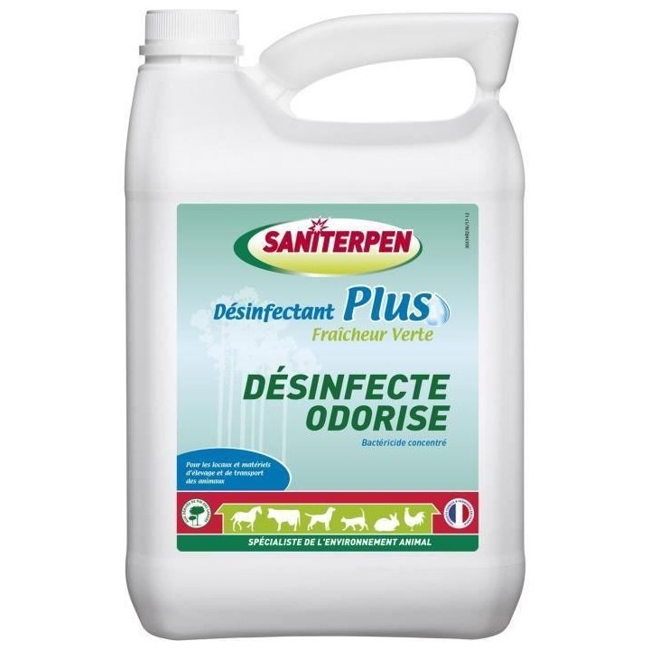 SANITERPEN - Plus Green Freshness Desinfektionsmittel 5L. Konzentriertes Bakterizid