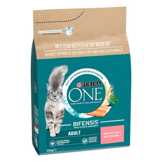 PURINA ONE Adult mit Lachs & Vollkorngetreide - 2,8 kg