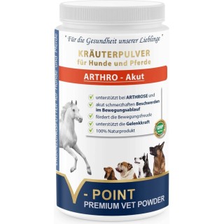 V-POINT ARTHRO Akut - Premium Kräuterpulver für Hunde und Pferde - 500 g