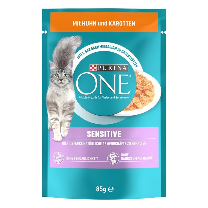 PURINA ONE Sensitive - Huhn & Karotte (13 x 85 g)