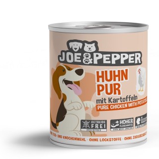 Joe & Pepper Dog Huhn pur mit Kartoffeln 6x800g