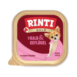 Rinti Gold Mini Kalb & Geflügel 16x100g