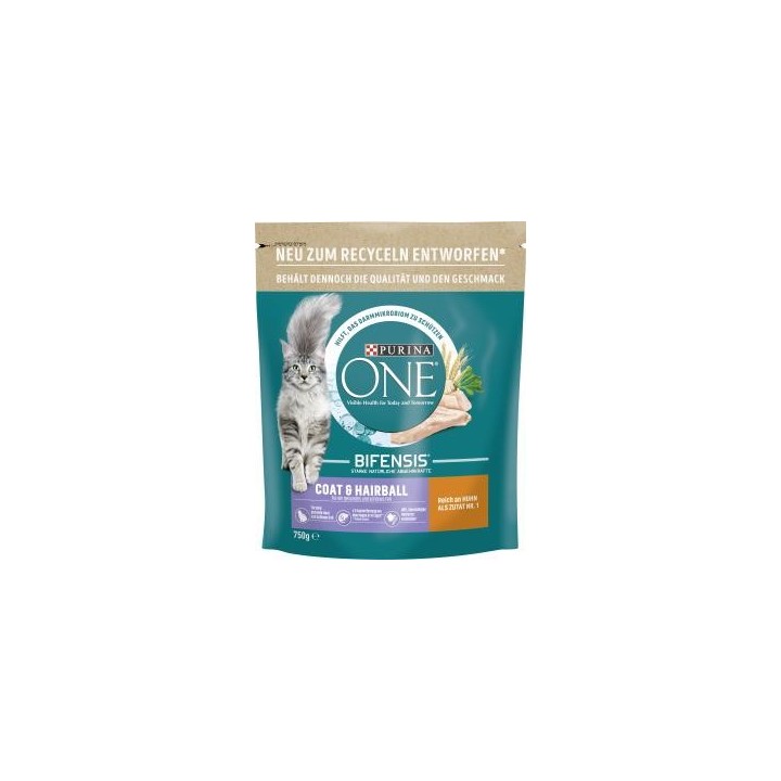 Purina One Bifensis Coat & Hairball Reich an Huhn