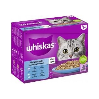 Whiskas 1+ Fisch Auswahl in Gelee