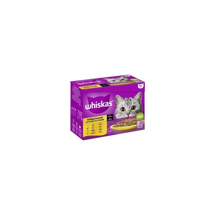 Whiskas 1+ Geflügel Auswahl in Sauce