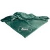 Schecker - Bestickte Mikrofaserdecke Premium [Saphir - Knochen mit Name]