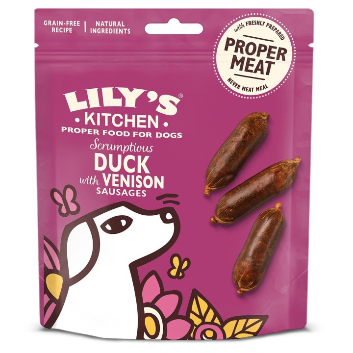 LILY'S KITCHEN Dog Treat Ente & Wild Würstchen 70g