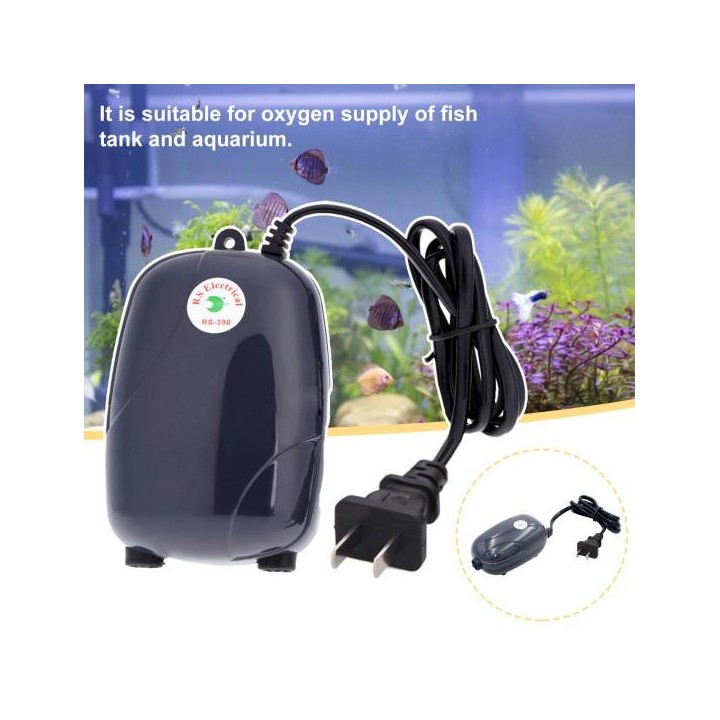 3/5W Aquarium Luftpumpe bieten Sauerstoff Fisch Zucht Zubehör US Stecker Luft