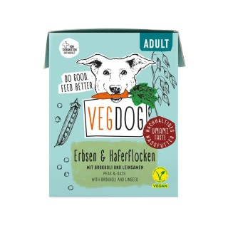 VEGDOG Adult Erbsen & Haferflocken im Tetra Pak 10x390g